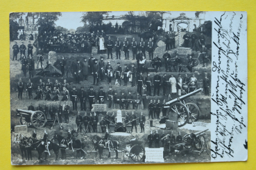 AK Ingolstadt / 1905-1915 / Foto Karte / Reserve / Artillerie Geschütze Kanonen / Soldaten Offiziere Pickelhaube Uniformen / 1. Weltkrieg WWI 1.WK
